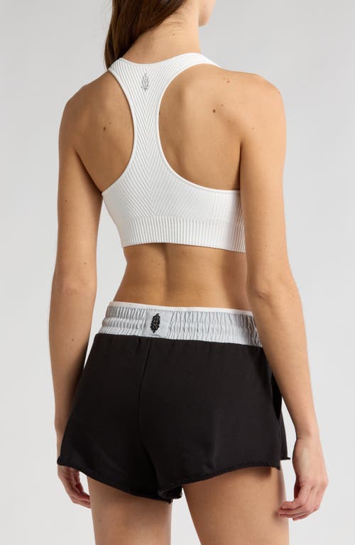 Free People Good Karma Crossback Bodysuit In White