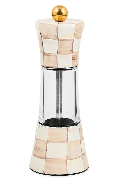 Mocha Check Enameled Steel Grinder