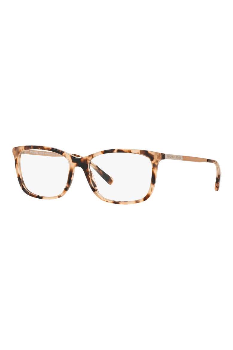52mm Square Optical Glasses, Alternate, color, PINK TORT