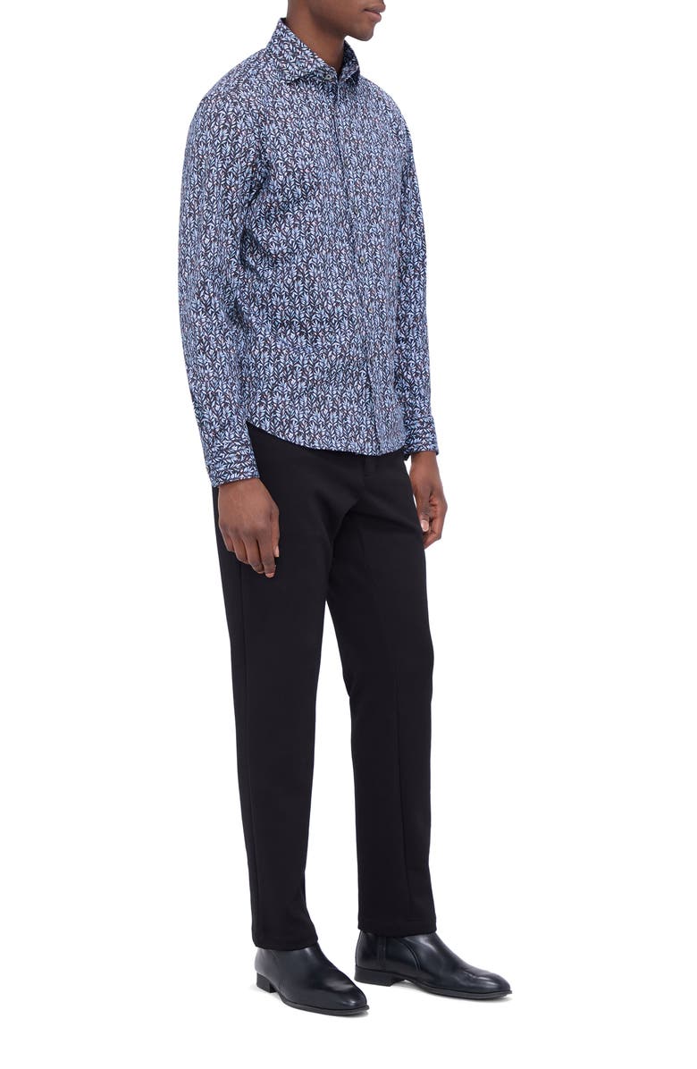 Bugatchi Devon OoohCotton<sup>®</sup> Button-Up Shirt, Alternate, color, Black