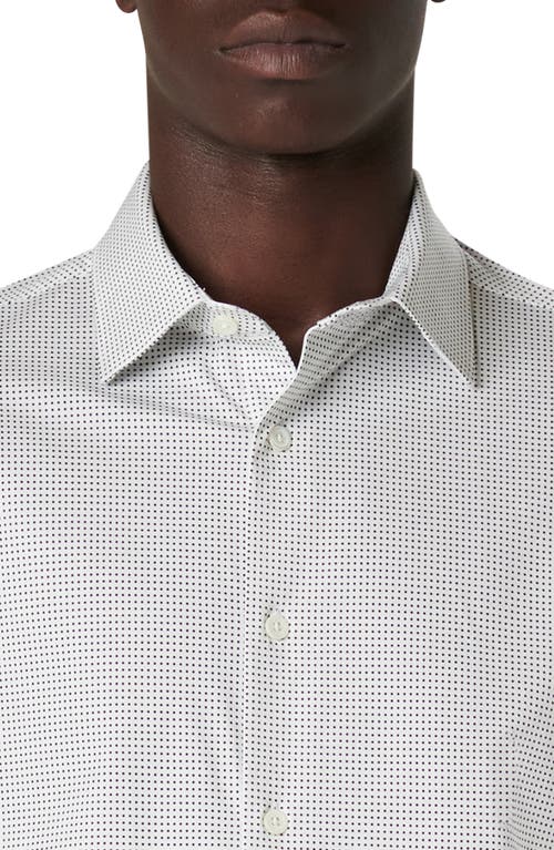BUGATCHI BUGATCHI JAMES OOOHCOTTON® PIN DOT PRINT BUTTON-UP SHIRT