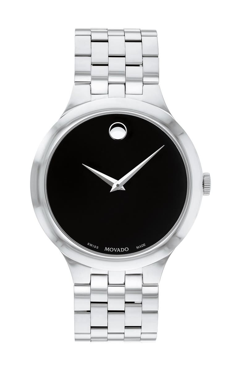 Movado Men's Veturi Bracelet Watch, 40mm, Main, color, Black Dial