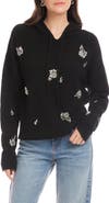 FIFTEEN TWENTY Crystal Embellished Knit Hoodie