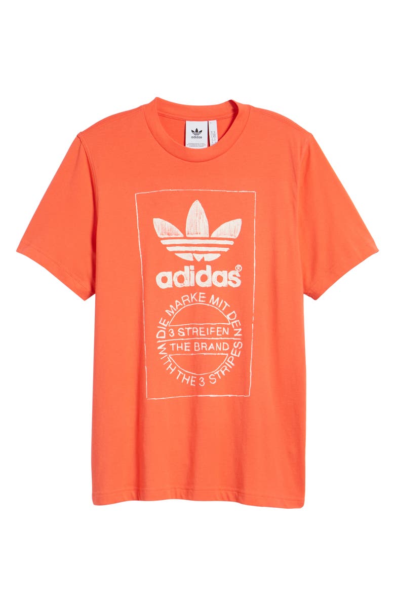 adidas Originals Hand Drawn Logo T-Shirt, Alternate, color,