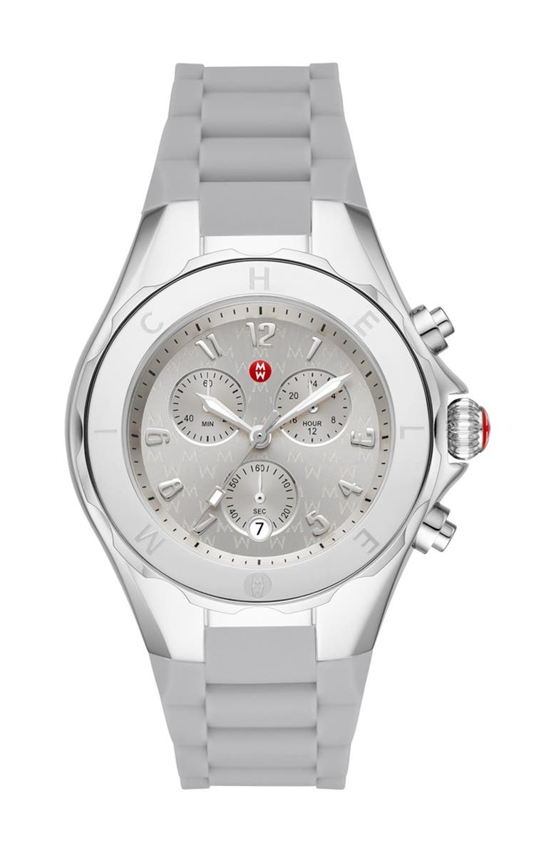 MICHELE Women's Grey Tahitan Jelly Bean Watch, 40mm, Main, color, 