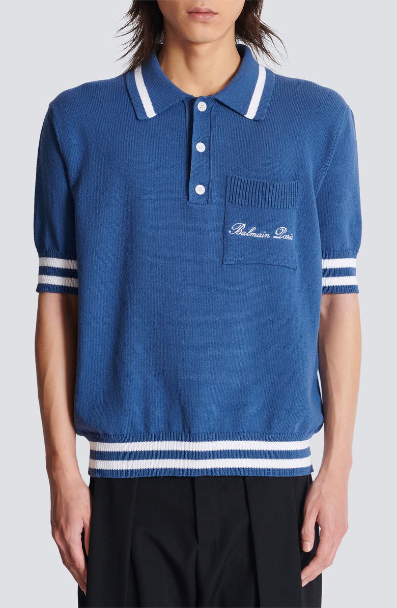 Signature Embroidered Polo Sweater