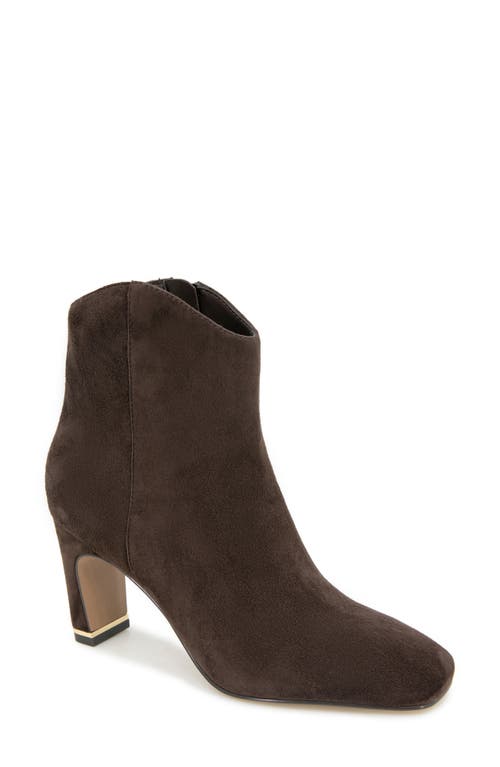 Kenneth Cole Grizelda Square Toe Bootie In Brown