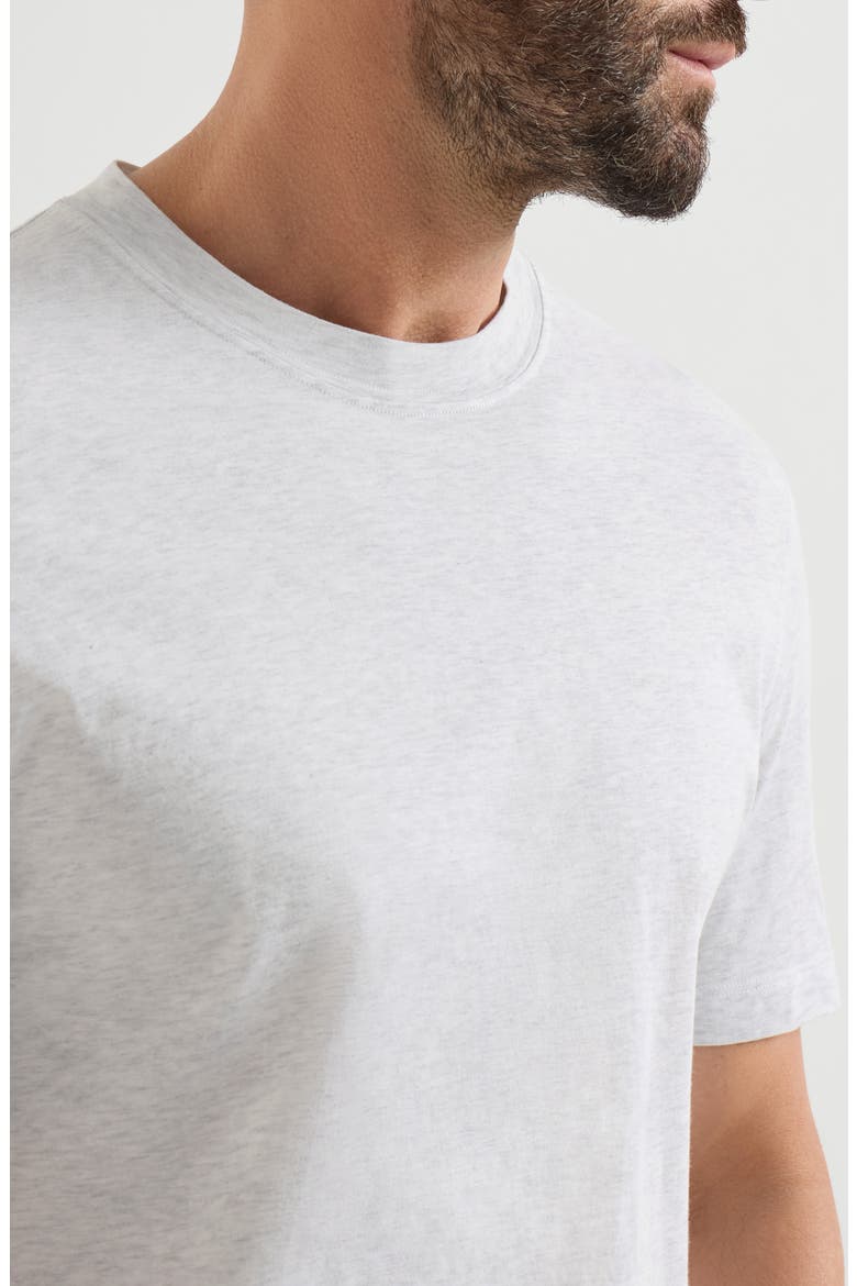 Cotton jersey crew neck T-shirt, Alternate, color, Pearl