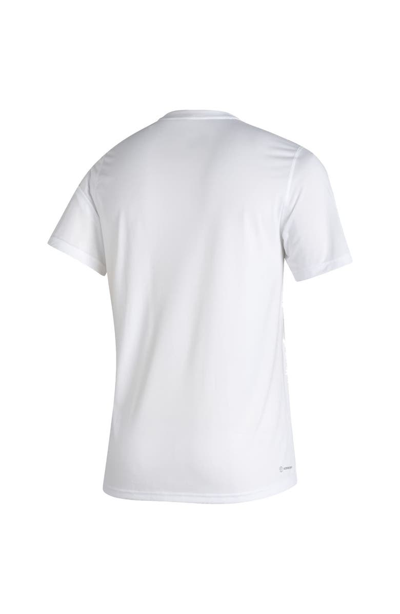 adidas Men's adidas White Miami Hurricanes Sideline Football Locker Practice Creator AEROREADY T-Shirt, Alternate, color, 