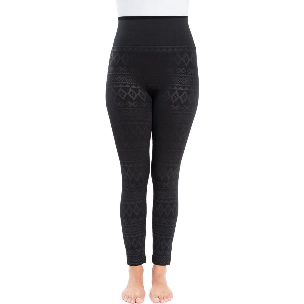 Muk Luks Fleece Lined Leggings In Black