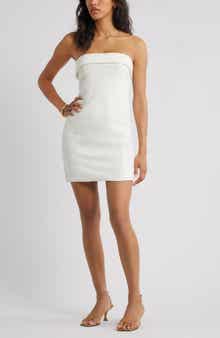 Open Edit Strapless Foldover Body-Con Minidress