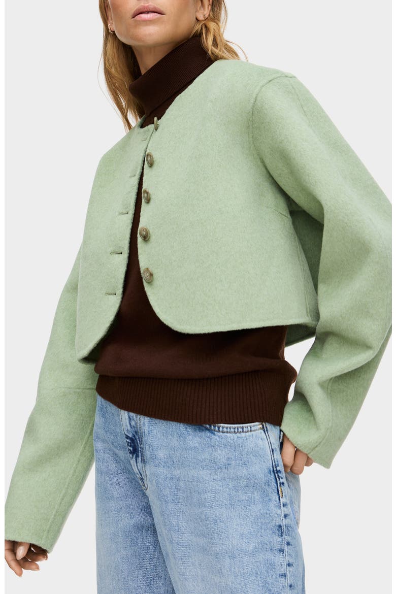 Angelina Wool Blend Crop Jacket, Alternate, color, MINT