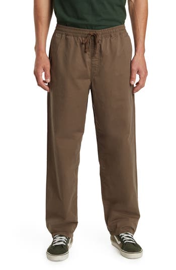 Vans Range Loose Fit Tapered Pull-on Pants In Brown