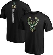 FANATICS Men's Fanatics Branded Giannis Antetokounmpo Black Milwaukee Bucks Team Playmaker Name & Number T-Shirt