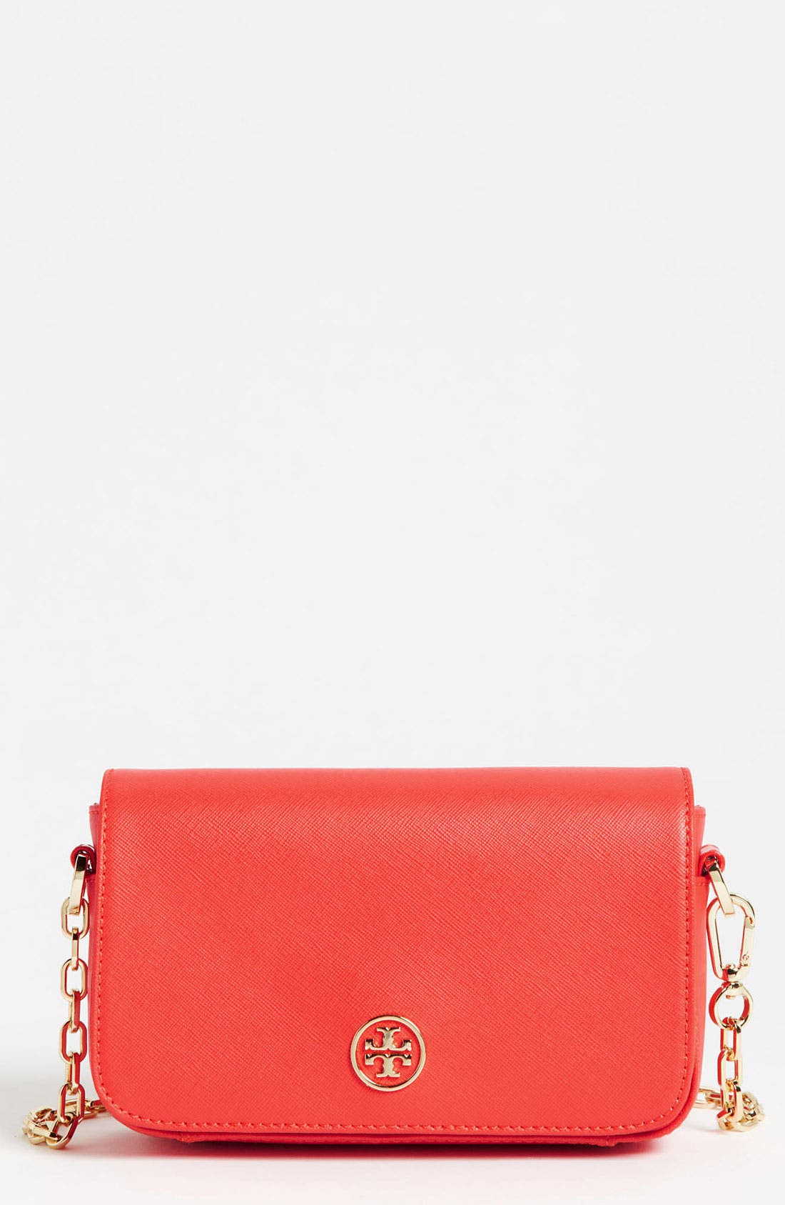 'Robinson - Mini' Saffiano Leather Crossbody Bag, Main, color, POPPY RED