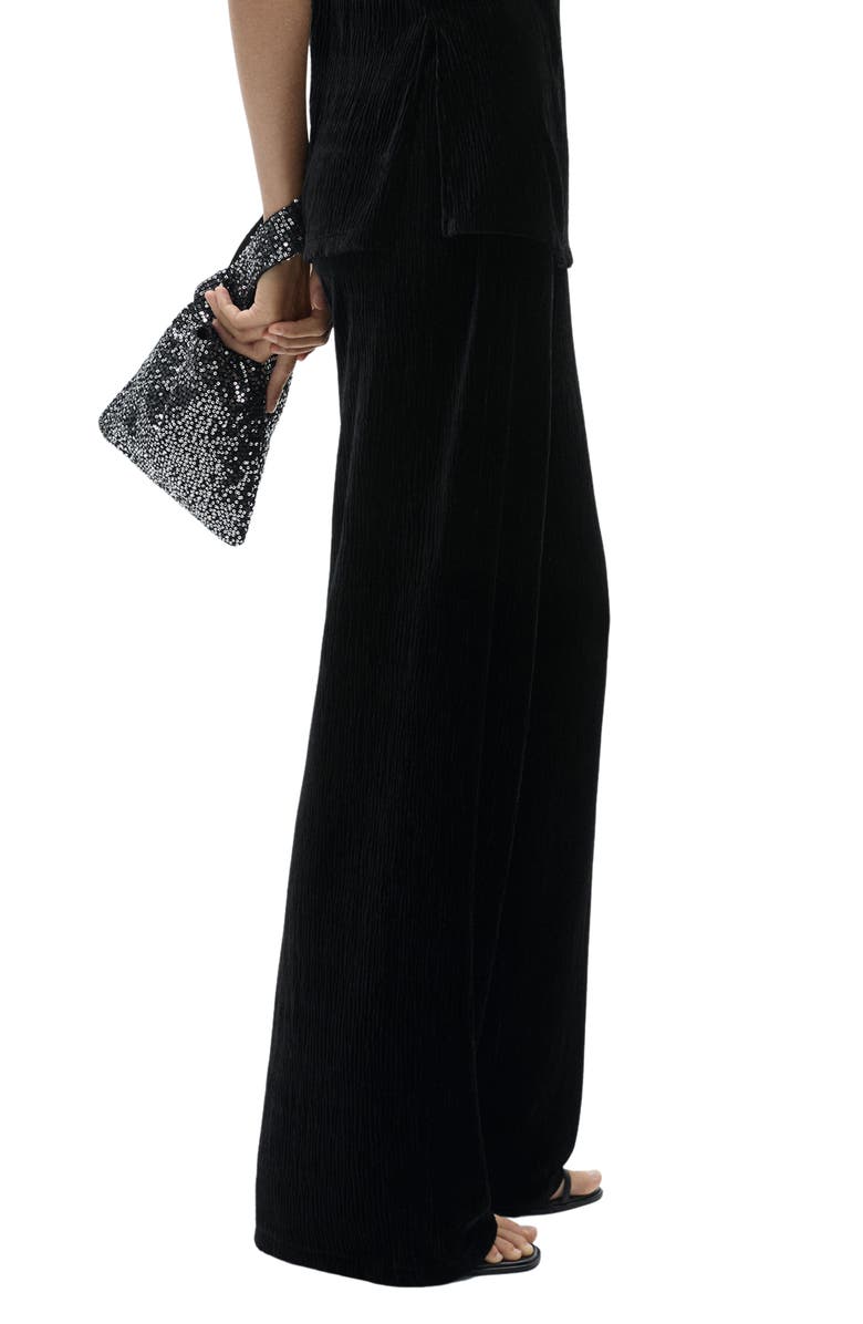 MANGO Velvet Straight Leg Pants, Alternate, color,