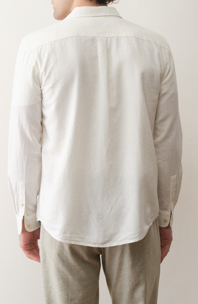 Marine Layer Better-than-Linen Hemp Blend Button-Down Shirt, Alternate, color, 