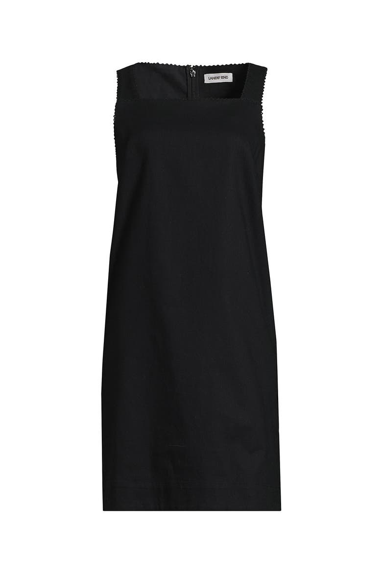 Linen Shift Above the Knee Dress, Alternate, color, Black