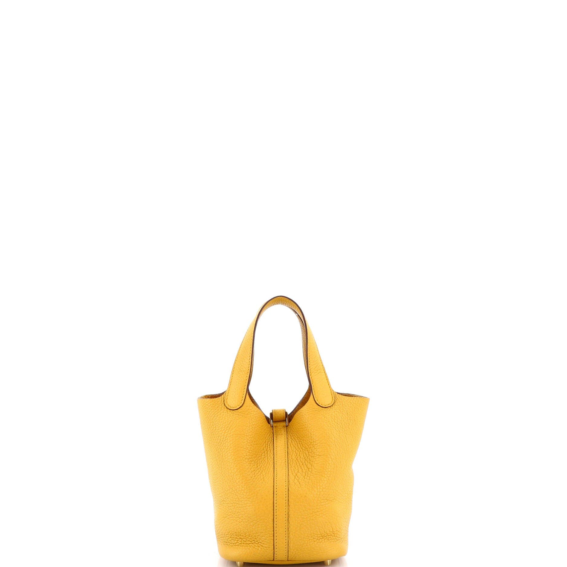 Pre-Owned Hermes Picotin Lock Bag Clemence PM, Alternate, color, Jaune Ambre