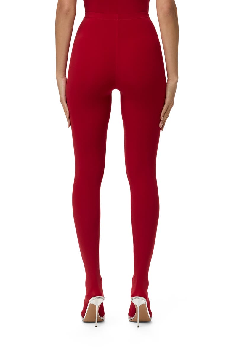 Closed Toe Leggings, Alternate, color, RUBY RED