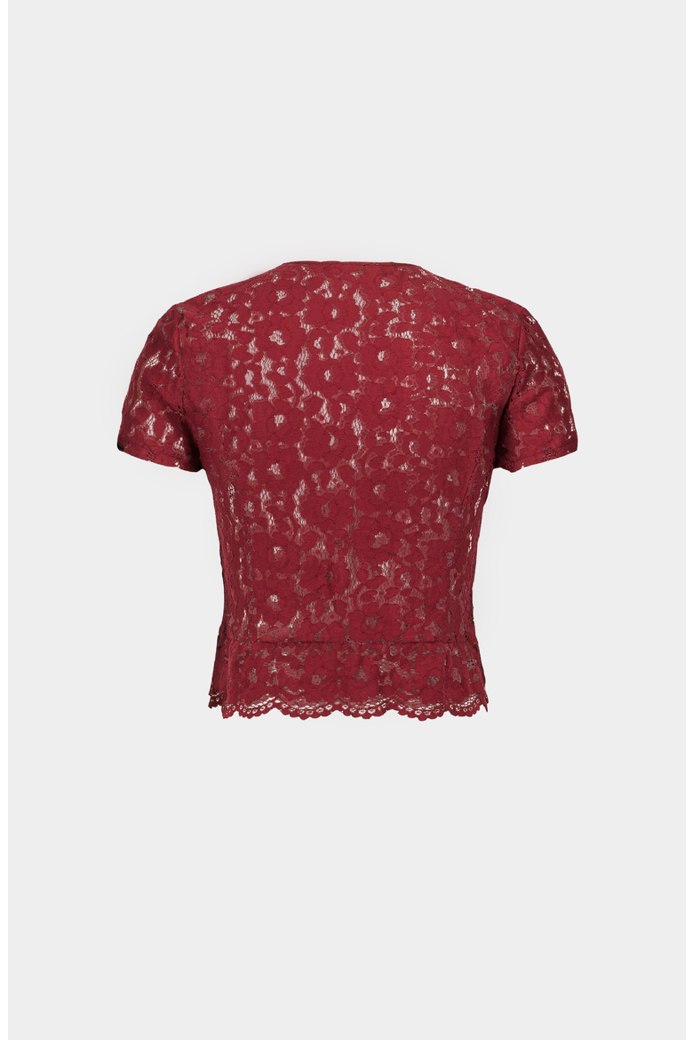 Lace Top, Alternate, color, Burgundy