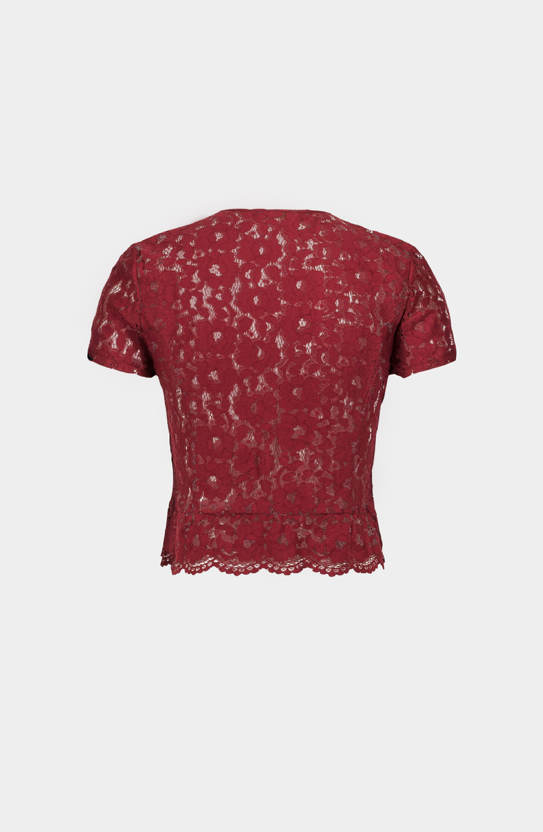 SAEMDI Lace Top, Alternate, color, Burgundy