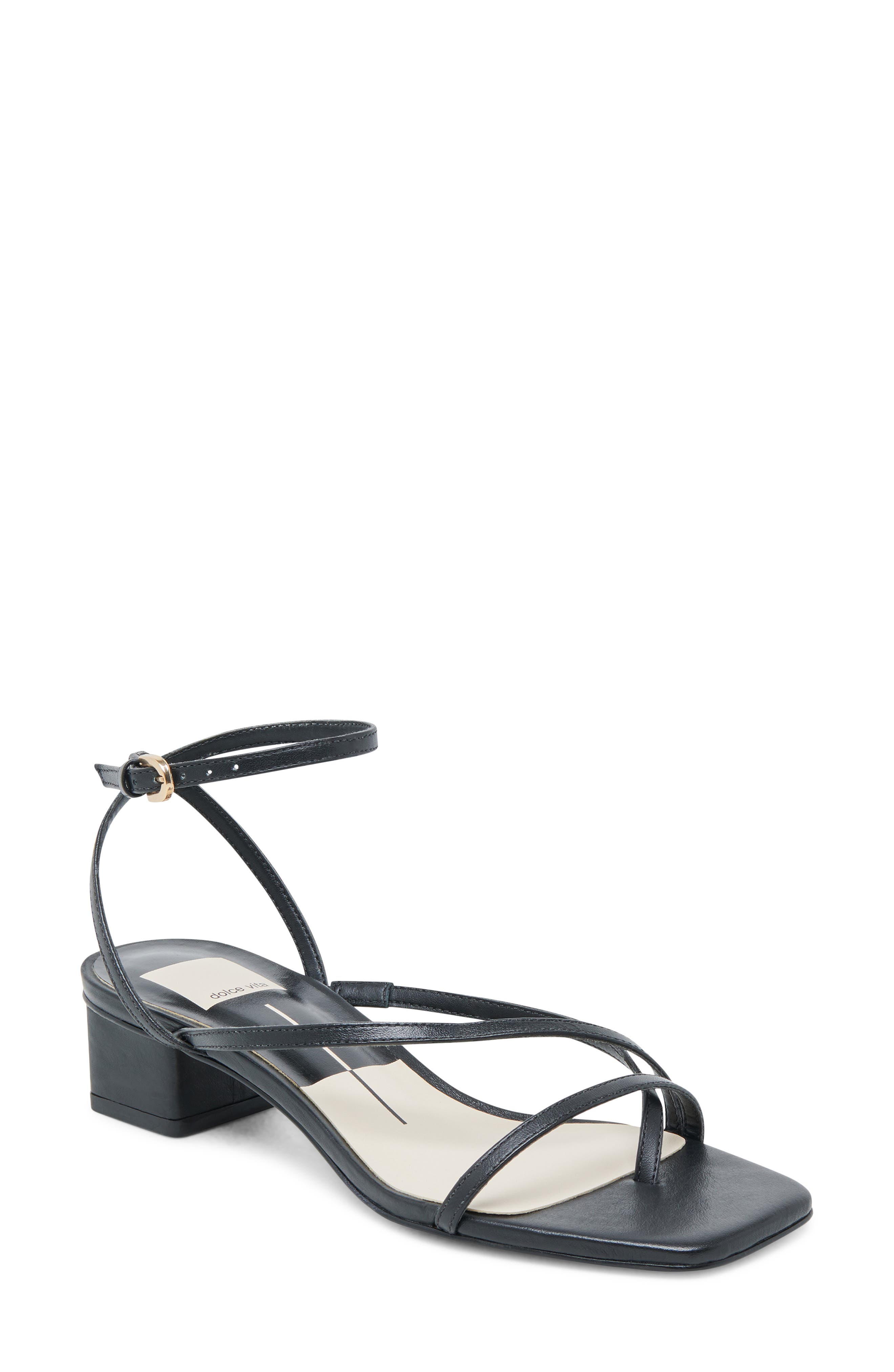 Dolce Vita Karlos Ankle Strap Sandal, Main, color, Black Leather