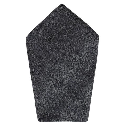 Esteban Scrolling Vines Tone on Tone Patterned Silk 12x12 Pocket Square