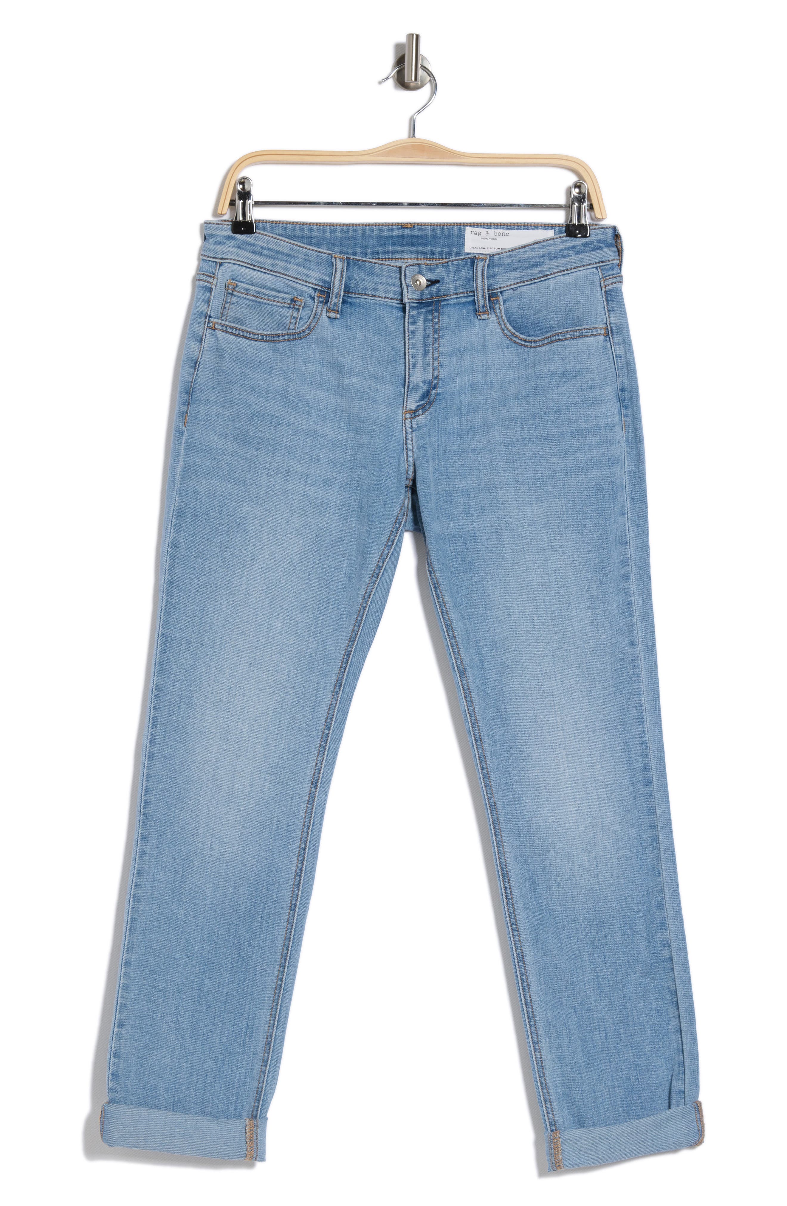 rag & bone Dylan Low Rise Slim Boyfriend Cuffed Jeans (Women ...