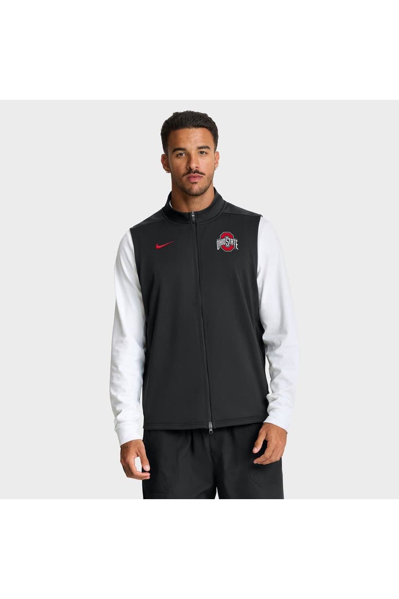 Men's Nike Black Ohio State Buckeyes Primetime Victory Performance Full-Zip Vest, Alternate, color, Black