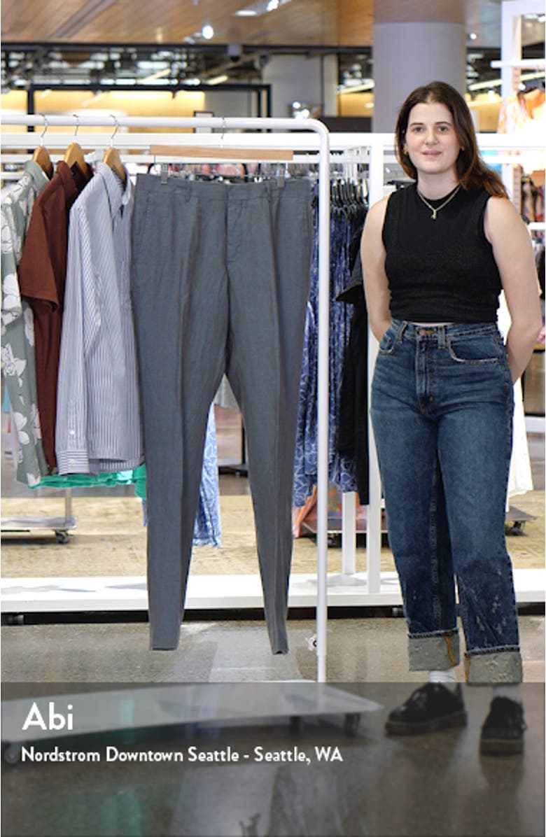 Trim Fit Linen Trousers, sales video thumbnail