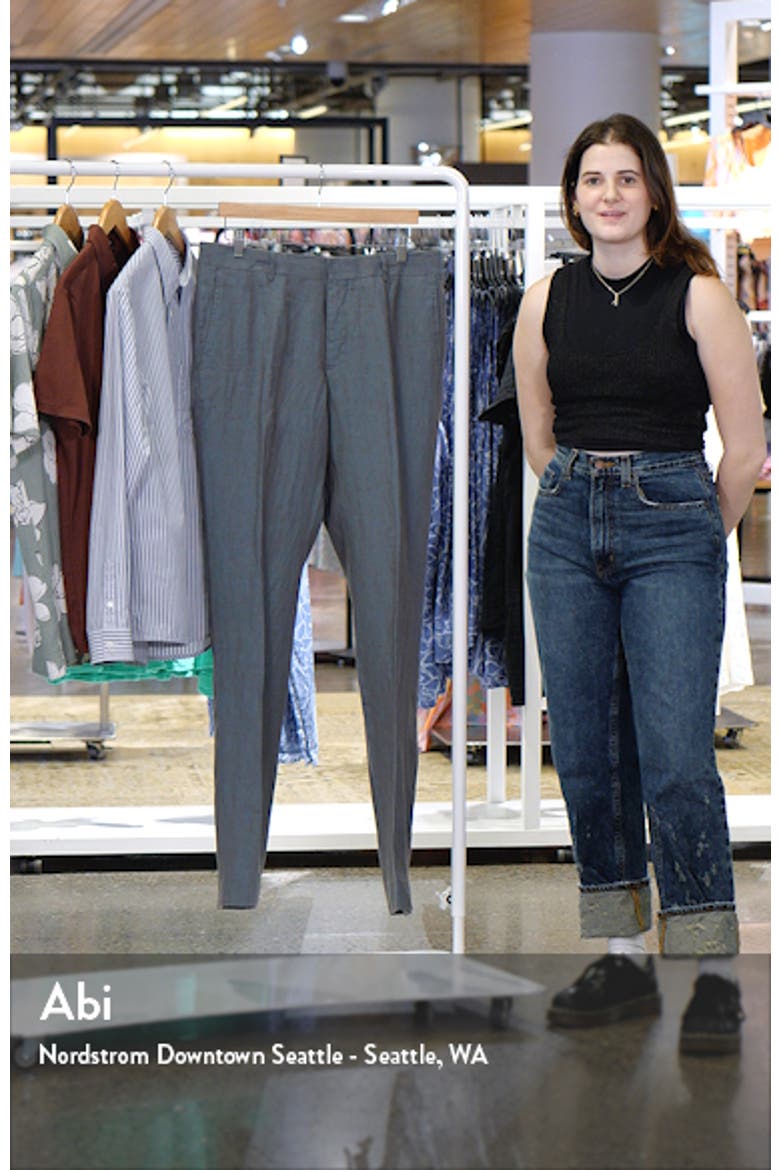 Trim Fit Linen Trousers video