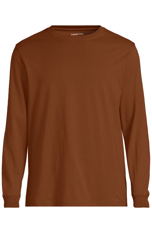 Lands' End Super-t Long Sleeve T-shirt In Brown