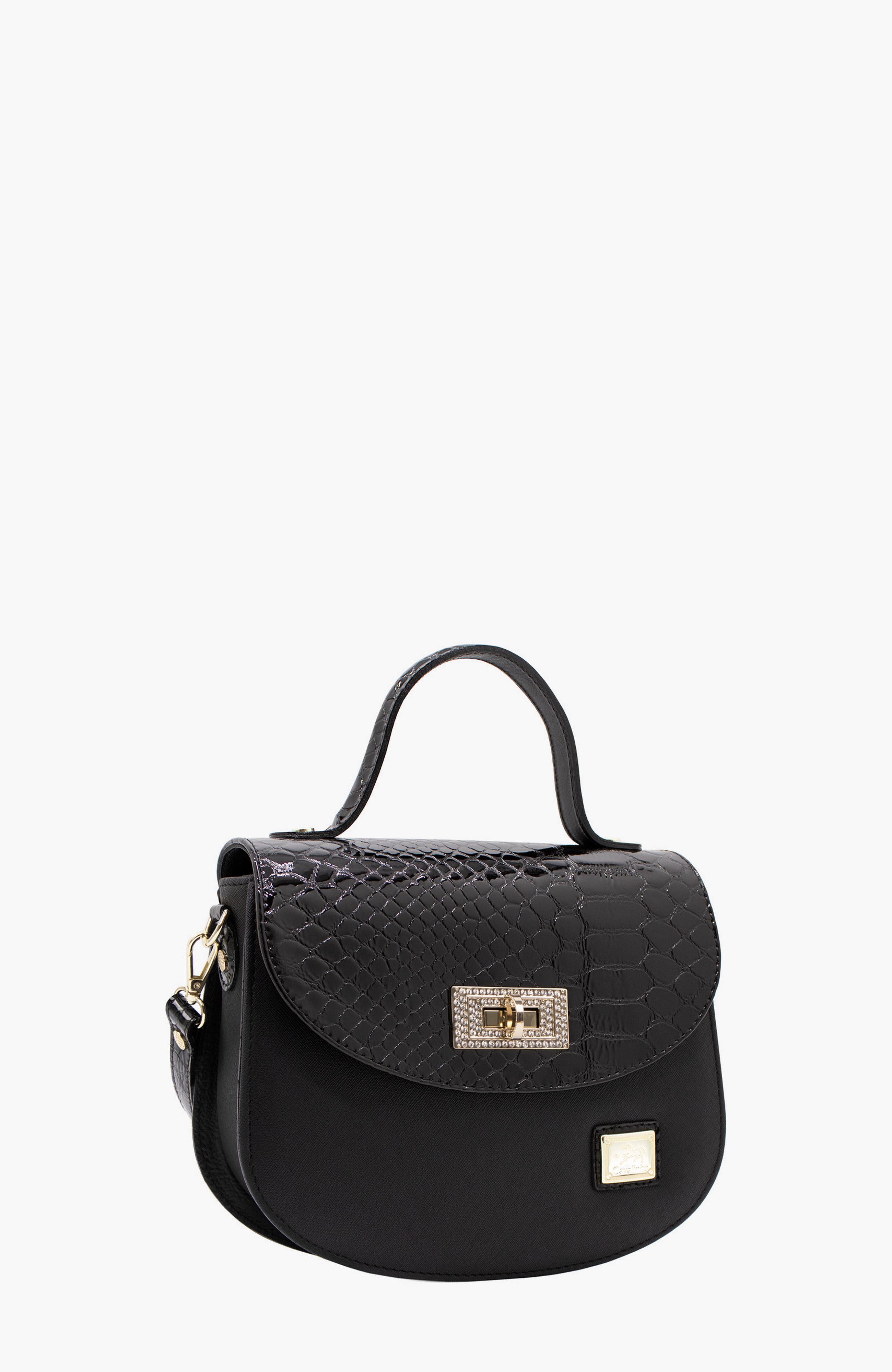 Cherry Blossom 521 Handbag, Alternate, color, Black