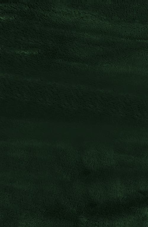 Woven & Weft Faux Shearling Fleece Throw Blanket In Green