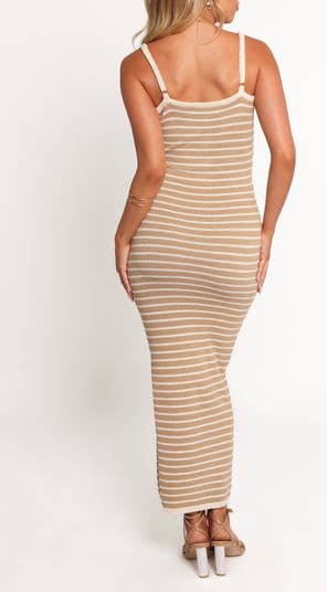 Farrah Stripe Cutout Midi Dress
