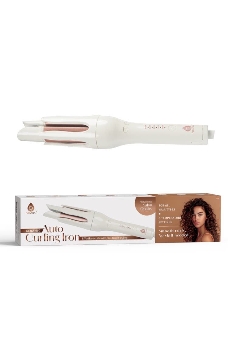 Automatic Curling Iron  Salon-Quality Curls in Minutes, Main, color, White