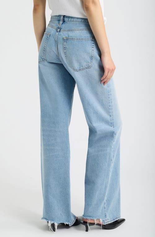 Frame The Pixie Gray Straight Leg Jeans In Dodger Offset Hem