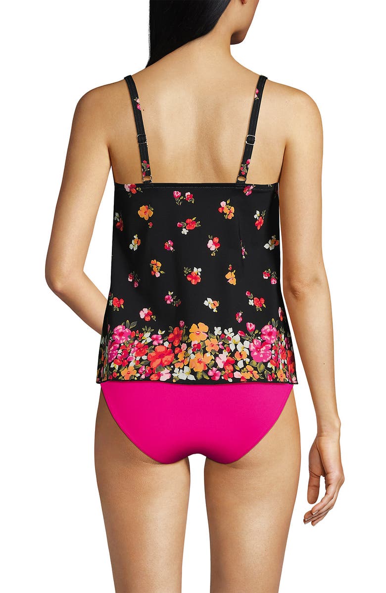 Lands' End Tulip Hem Tankini Top, Alternate, color, Black
