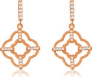 SUZY LEVIAN Cubic Zirconia Trellis Filigree Drop Earrings
