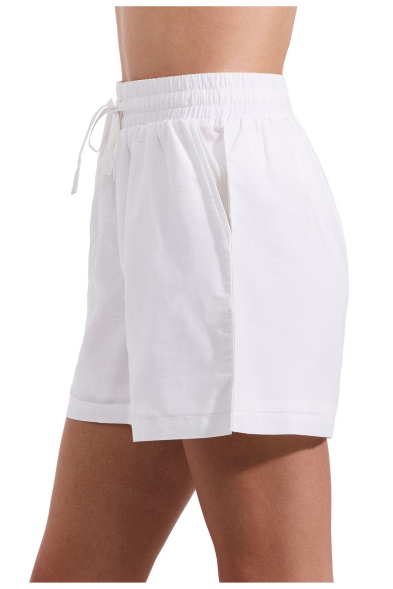 Amalfi Lace Drawstring Short Cover-Up, Alternate, color, White