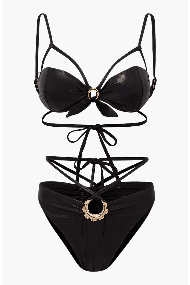 Night Bikini, Alternate, color, Black