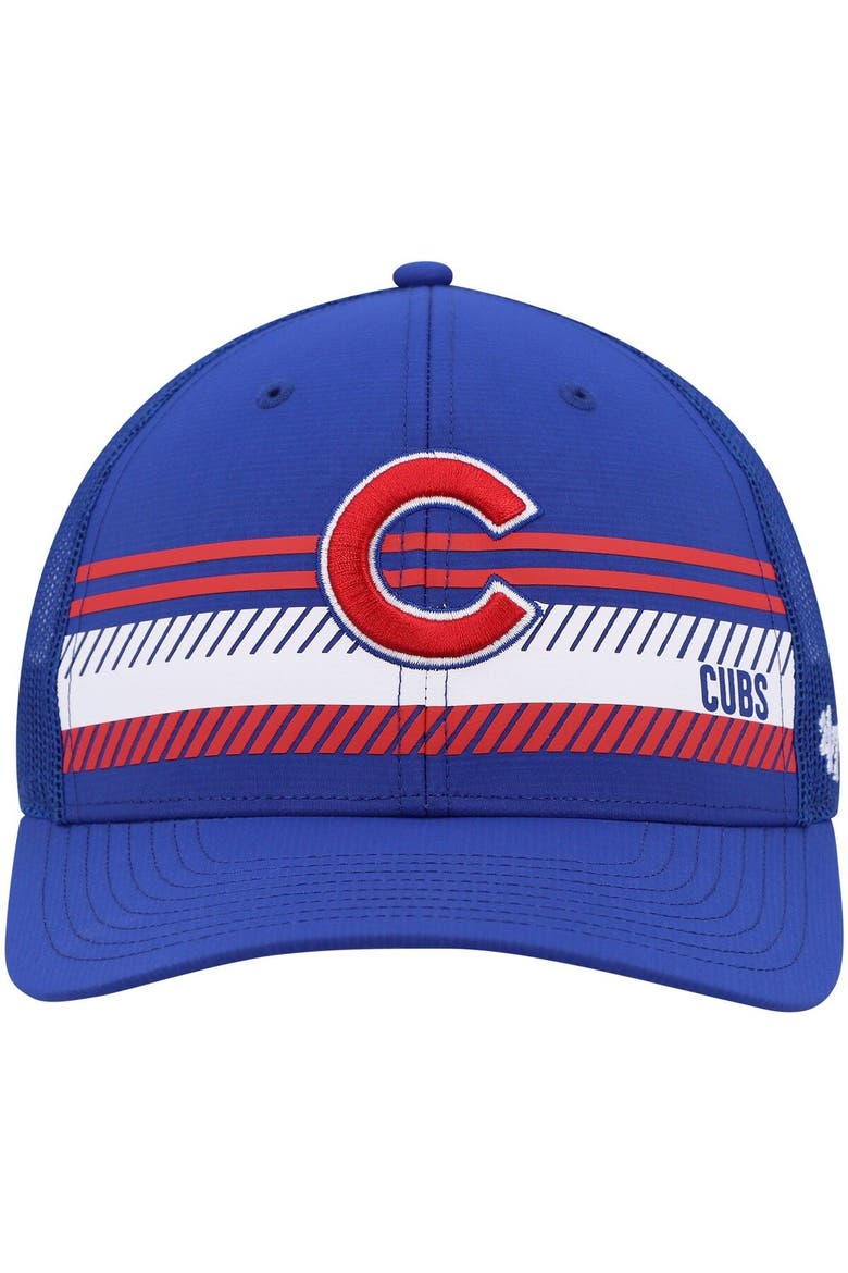 Men's '47 Royal Chicago Cubs Cumberland Trucker Snapback Hat, Alternate, color, Royal