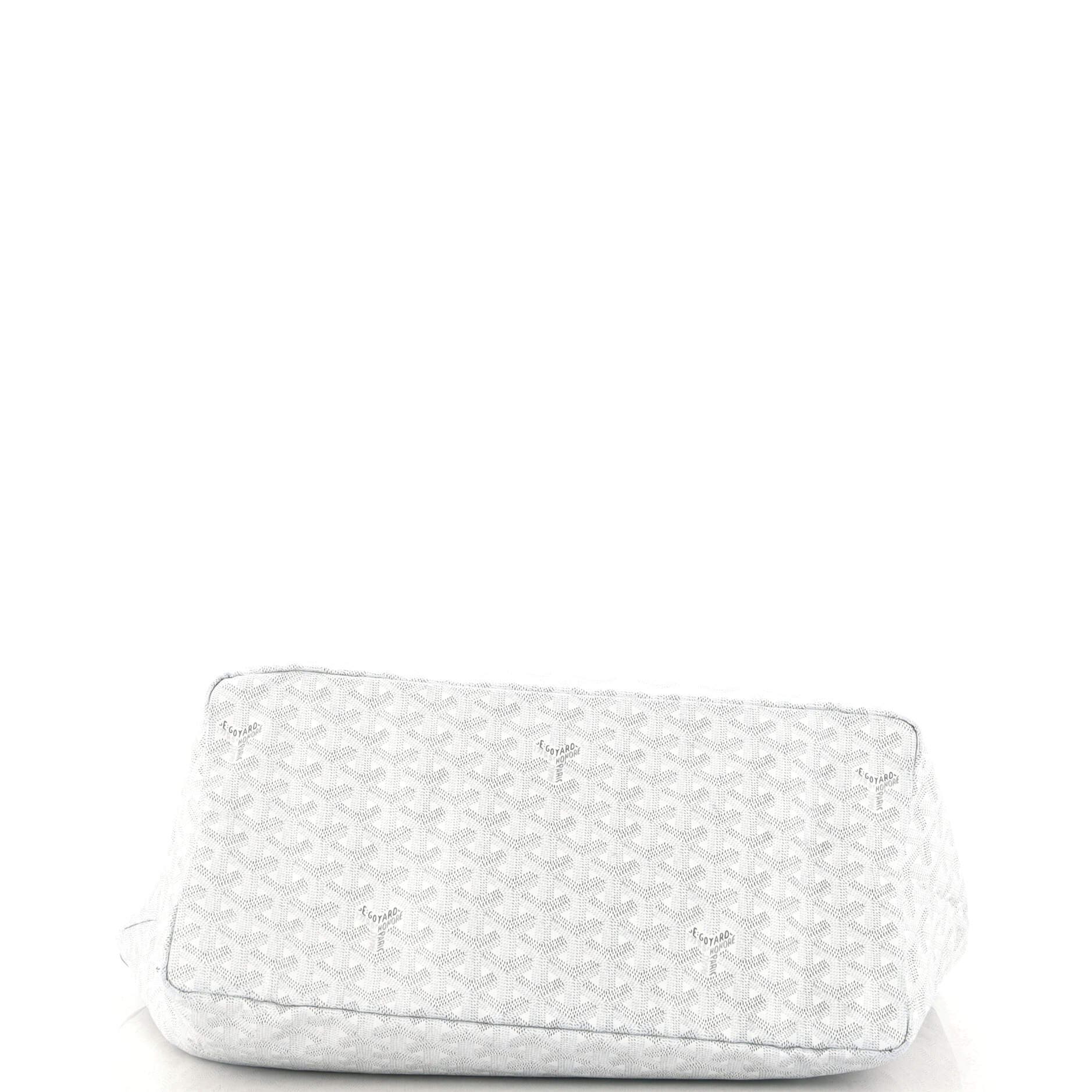 Pre-Owned Goyard Saint Louis Tote Printed Coated Canvas GM, Alternate, color, White