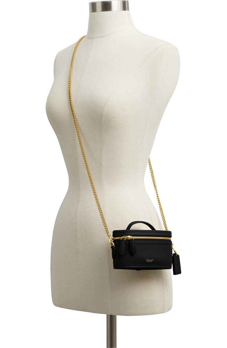 COACH Trail Leather Crossbody Bag, Alternate, color, Black