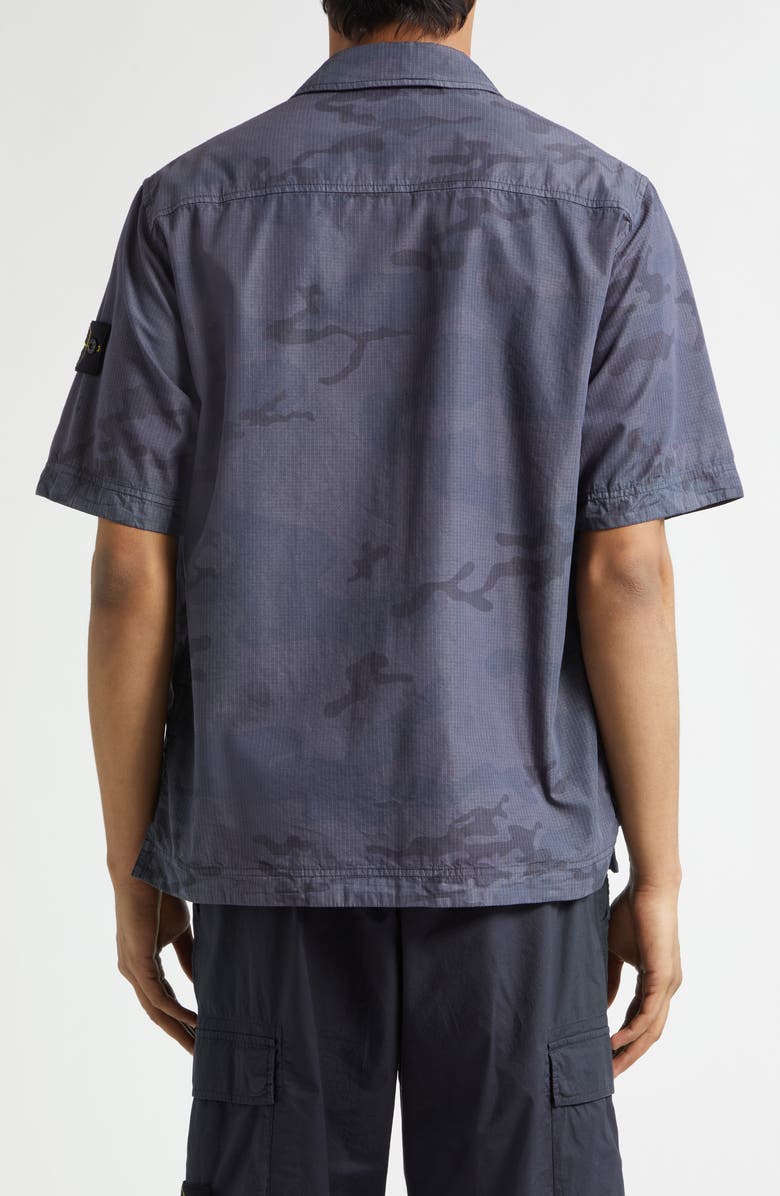 Stone Island Camo Ripstop Utility Shirt, Alternate, color, Blue Grey