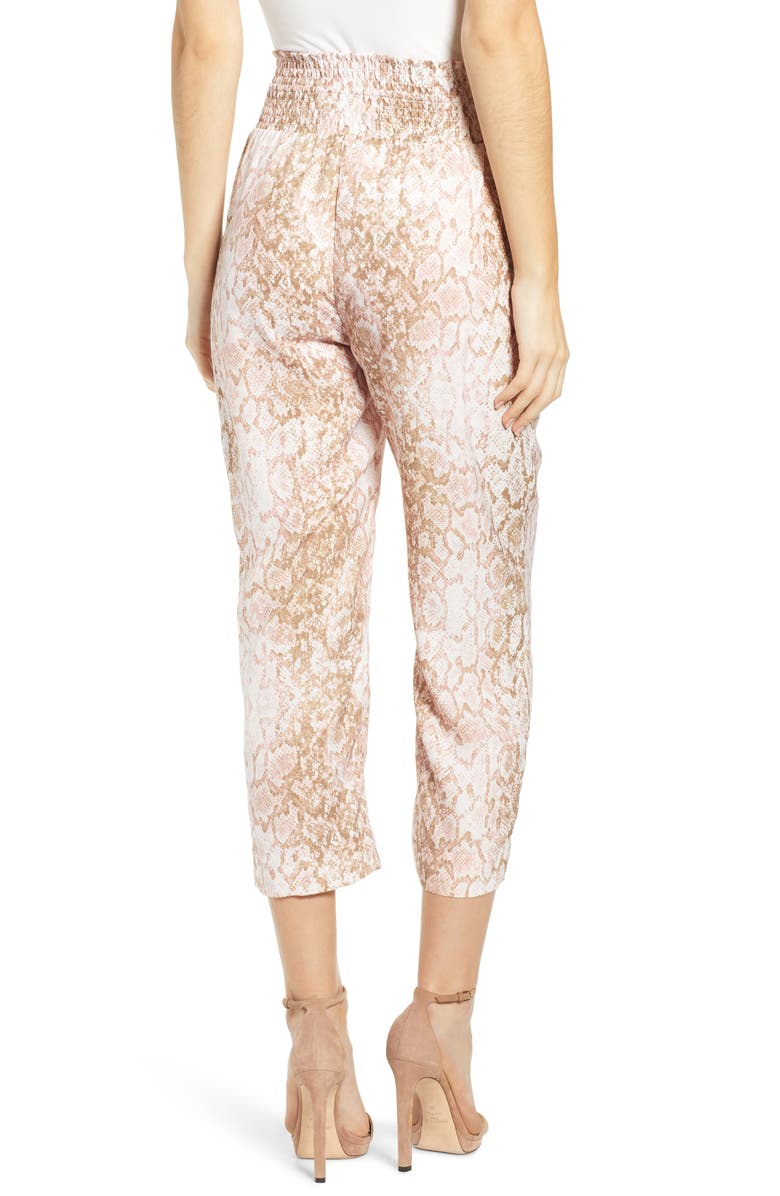 WAYF Amos Smocked Waist Pants, Alternate, color, 