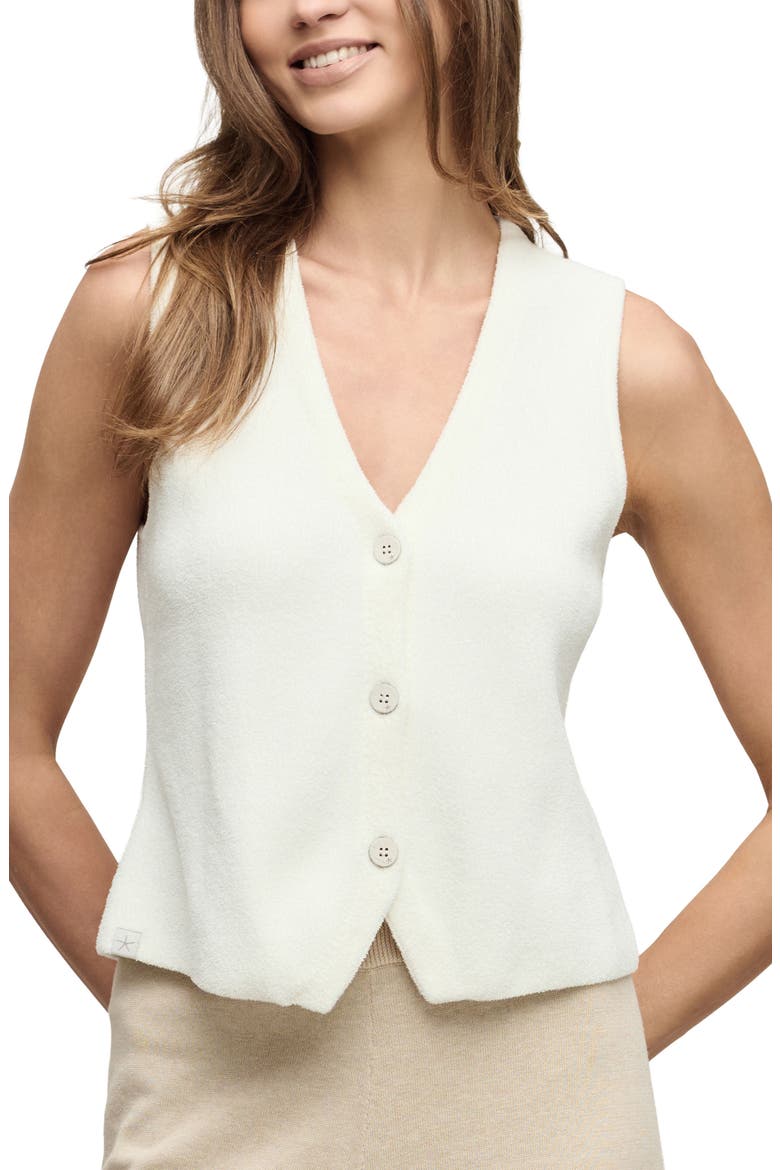 CozyChic Ultra Lite® Button Front Vest, Main, color, PEARL