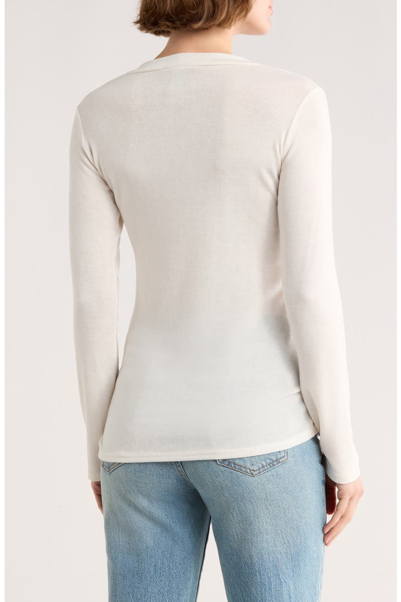 V-Neck Long Sleeve T-Shirt, Alternate, color, IVORY
