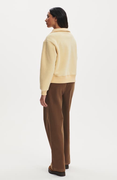 Varley Jaylin High Pile Fleece Half-zip Pullover In Yellow